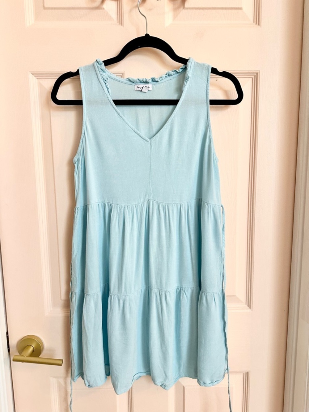 Blue love fire mini dress